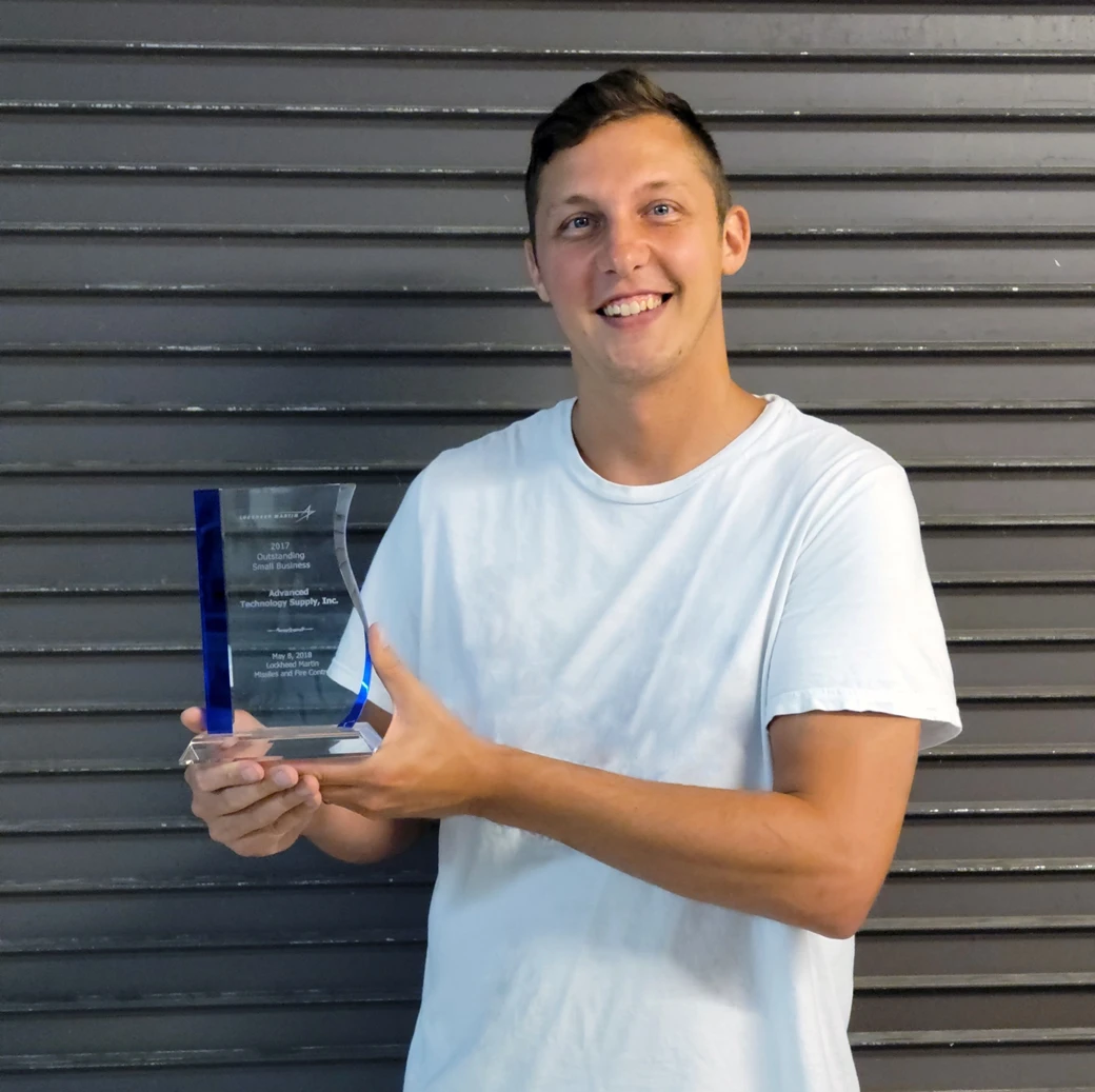 Tim Dunn, ATS Operations Manager with Lockheed Martin Small Business Trophy